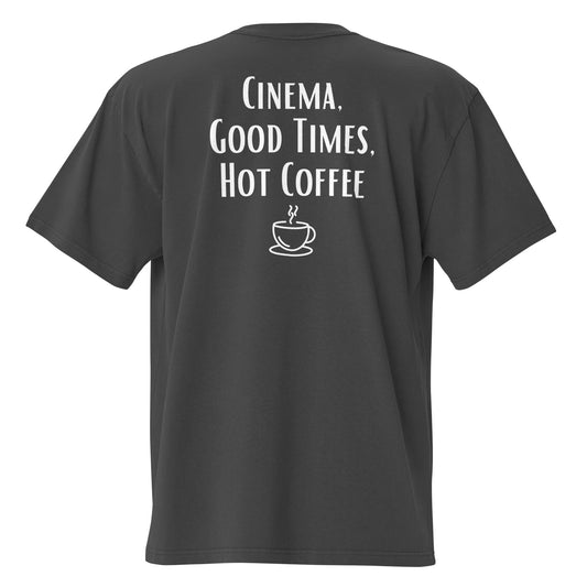 Cinema, Good Times, Hot Coffee T-Shirt - Black