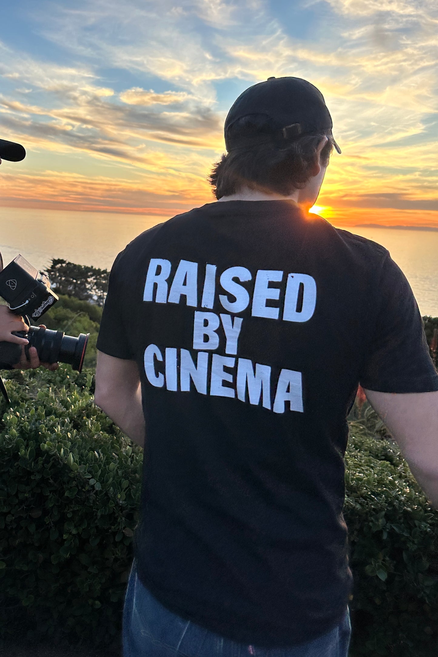Raised by Cinema Black T-Shirt