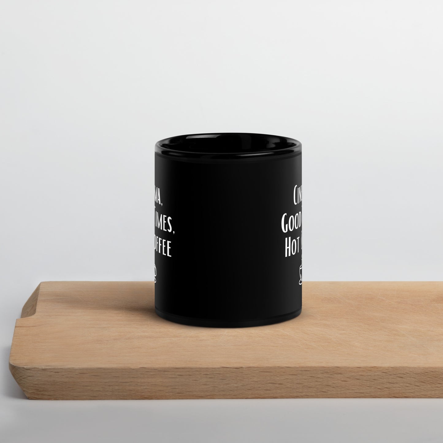 Cinema, Good Times, Hot Coffee Mug - Black